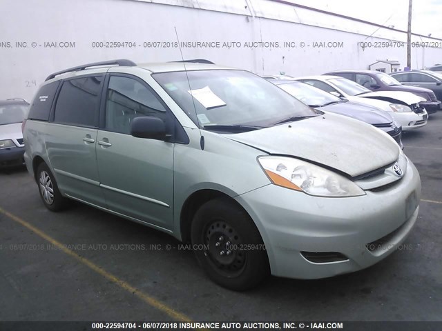 5TDZA23CX6S443168 - 2006 TOYOTA SIENNA CE/LE GREEN photo 1