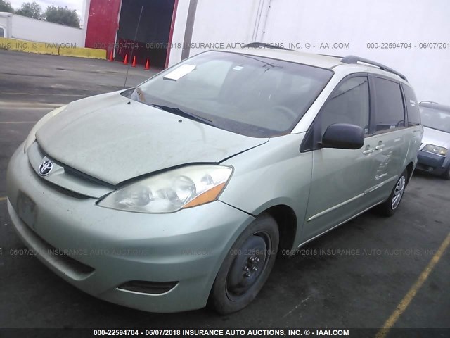 5TDZA23CX6S443168 - 2006 TOYOTA SIENNA CE/LE GREEN photo 2