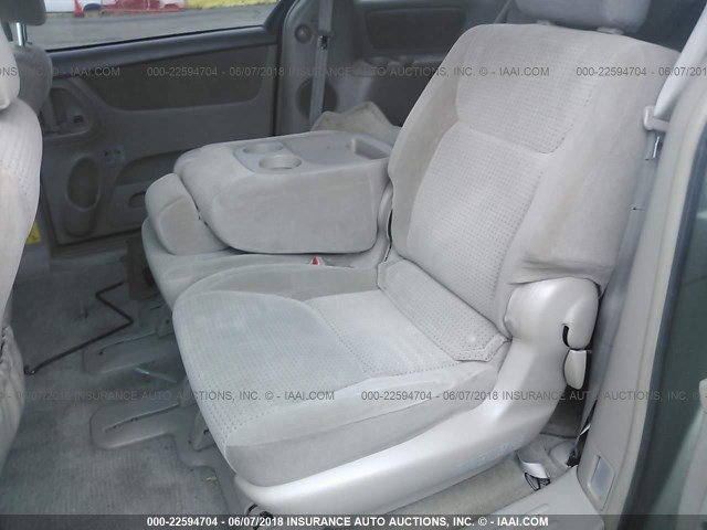 5TDZA23CX6S443168 - 2006 TOYOTA SIENNA CE/LE GREEN photo 8