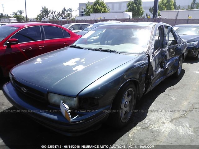 1G1BL52P0TR110708 - 1996 CHEVROLET CAPRICE / IMPALA CLASSIC/SS TURQUOISE photo 2