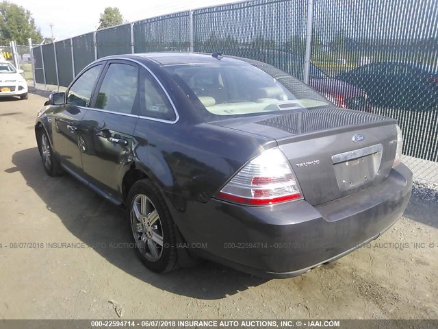 1FAHP25W98G142086 - 2008 FORD TAURUS LIMITED GRAY photo 3