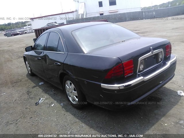 1LNHM87A62Y678160 - 2002 LINCOLN LS BLACK photo 3