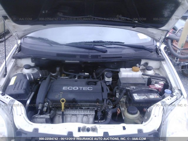 KL1TD5DE5AB120331 - 2010 CHEVROLET AVEO LS/LT 白色 照片 10