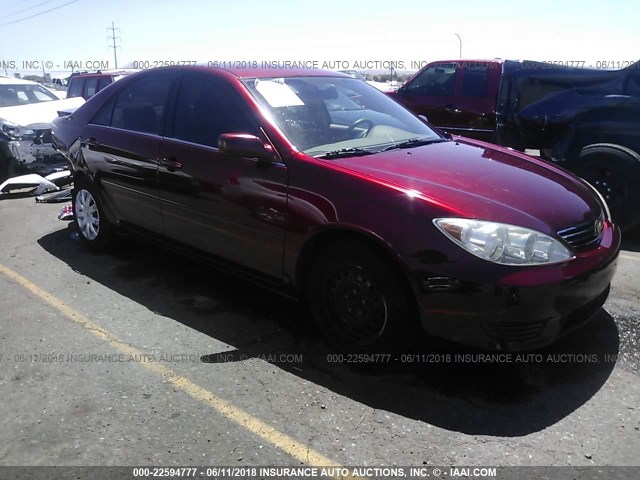 4T1BE32K65U083441 - 2005 TOYOTA CAMRY LE/XLE/SE ბურგუნდია ფოტო 1