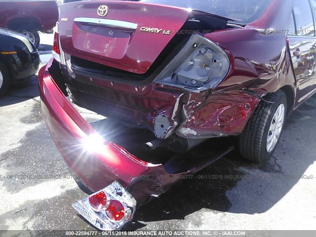 4T1BE32K65U083441 - 2005 TOYOTA CAMRY LE/XLE/SE ბურგუნდია ფოტო 6