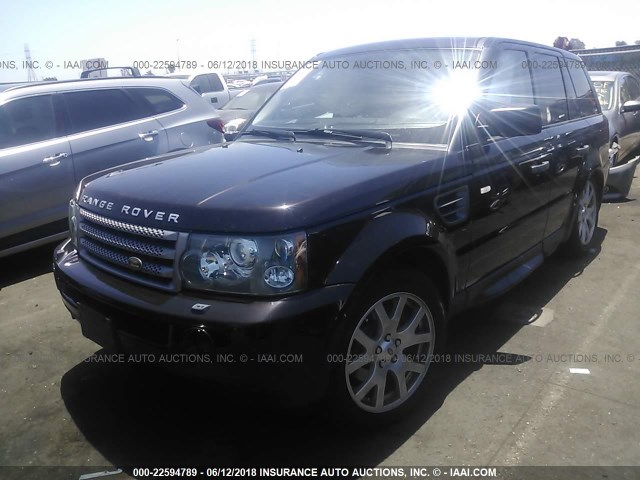 SALSF25449A191422 - 2009 LAND ROVER RANGE ROVER SPORT HSE BLACK photo 2