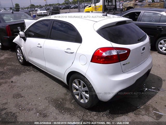 KNADN5A31D6132743 - 2013 KIA RIO EX/SX WHITE photo 3