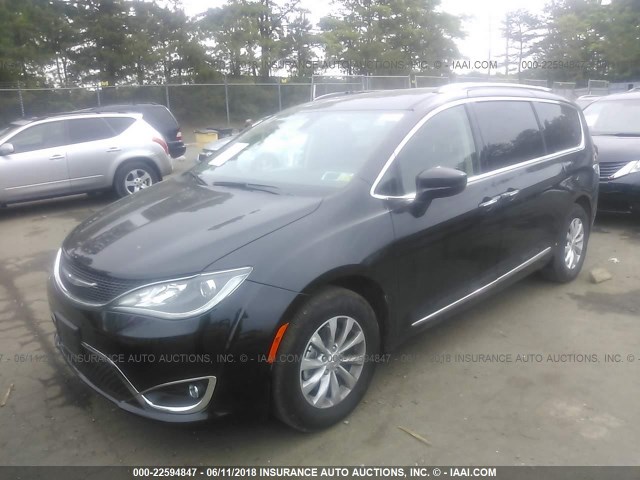 2C4RC1BG0JR252899 - 2018 CHRYSLER PACIFICA TOURING L Սև լուսանկար 2