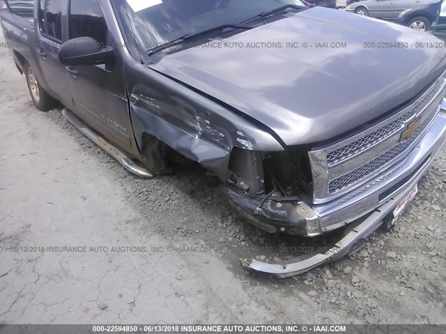 3GCPCSE02DG237956 - 2013 CHEVROLET SILVERADO C1500 LT GRAY photo 6