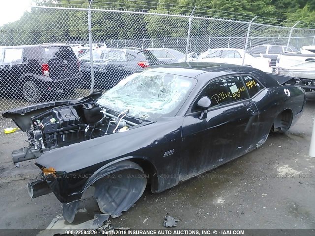 2C3CDYCJ0DH613553 - 2013 DODGE CHALLENGER SRT-8 BLACK photo 2