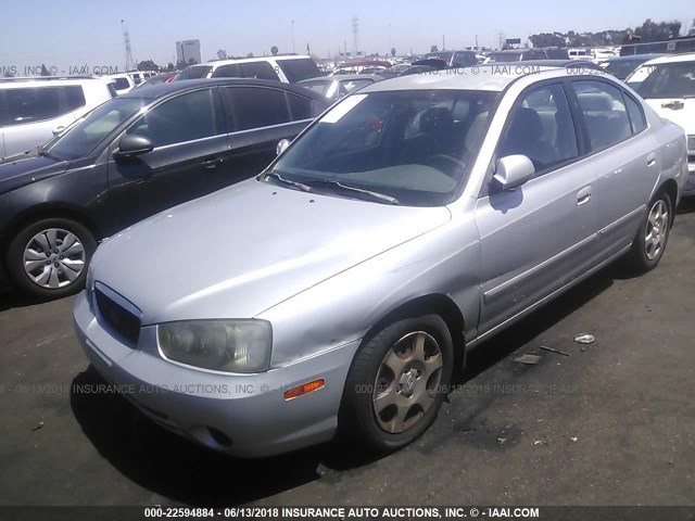 KMHDN45D01U202574 - 2001 HYUNDAI ELANTRA GLS/GT SILVER photo 2