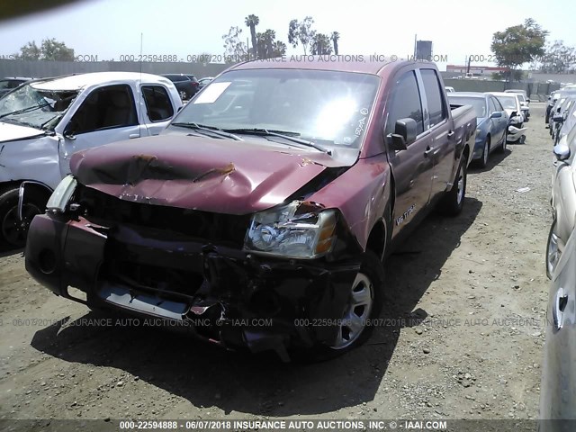 1N6AA07A45N519155 - 2005 NISSAN TITAN XE/SE/LE RED photo 2