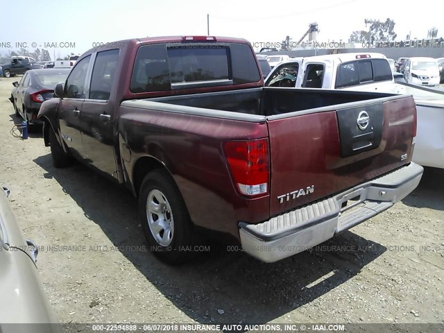 1N6AA07A45N519155 - 2005 NISSAN TITAN XE/SE/LE RED photo 3