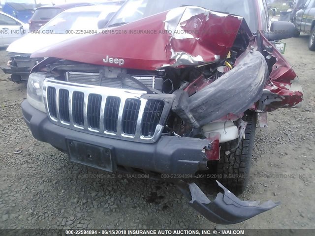 1J4GW48S23C611767 - 2003 JEEP GRAND CHEROKEE LAREDO RED photo 6