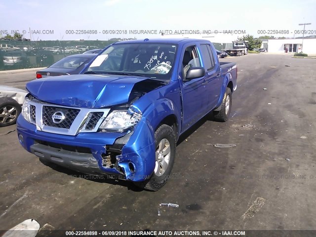 1N6AD0EV1DN757055 - 2013 NISSAN FRONTIER S/SV/SL/PRO-4X BLUE photo 2