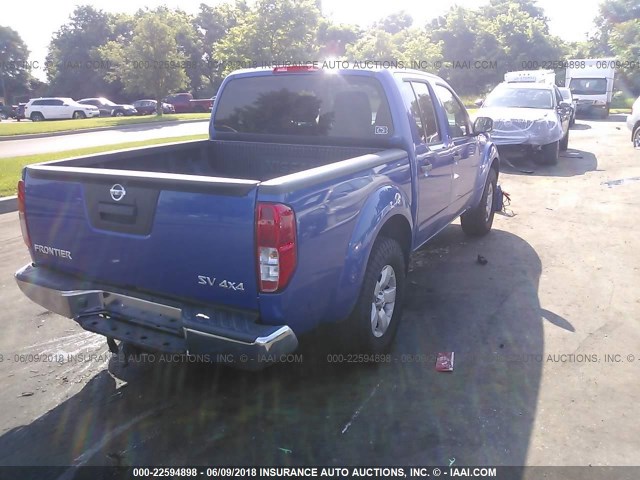 1N6AD0EV1DN757055 - 2013 NISSAN FRONTIER S/SV/SL/PRO-4X BLUE photo 4