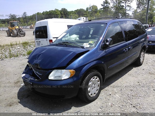 2C4GP44343R192460 - 2003 CHRYSLER TOWN & COUNTRY LX BLUE photo 2