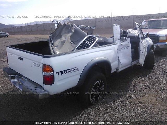 5TESM92NX2Z042432 - 2002 TOYOTA TACOMA XTRACAB PRERUNNER თეთრი ფოტო 4