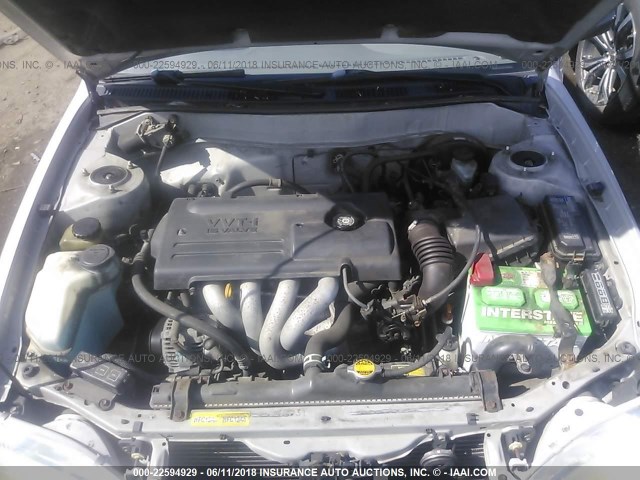 2T1BR12E9YC355926 - 2000 TOYOTA COROLLA VE/CE/LE SILVER photo 10