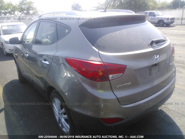 KM8JUCAC3AU042042 - 2010 HYUNDAI TUCSON GLS/LIMITED BROWN photo 3