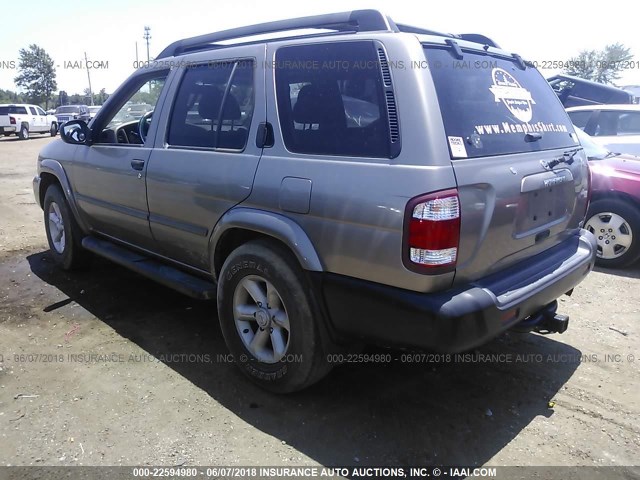 JN8DR09Y33W832874 - 2003 NISSAN PATHFINDER LE/SE GRAY photo 3