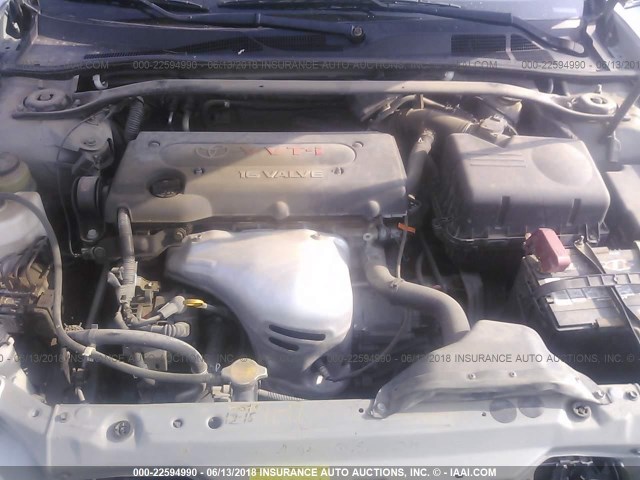 4T1BE32K54U270779 - 2004 TOYOTA CAMRY LE/XLE/SE ვერცხლისფერი ფოტო 10