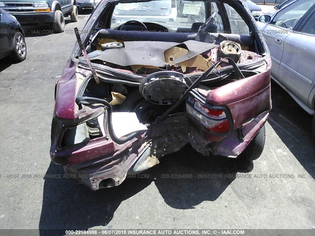 1NXAE94A1MZ201378 - 1991 TOYOTA COROLLA DLX RED photo 6