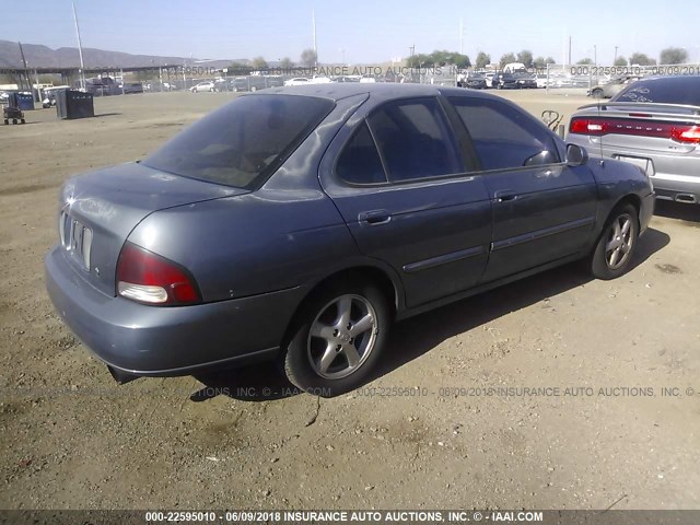 3N1CB51D5YL353924 - 2000 NISSAN SENTRA XE/GXE GRAY photo 4