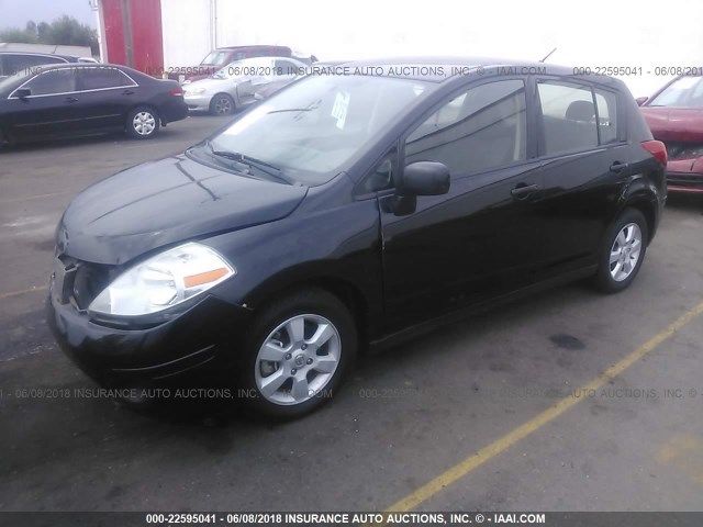 3N1BC13E19L404828 - 2009 NISSAN VERSA S/SL BLACK photo 2