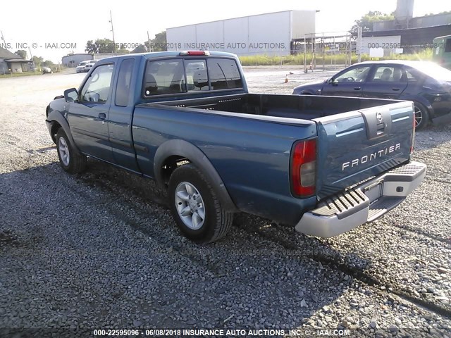 1N6DD26S82C322703 - 2002 NISSAN FRONTIER KING CAB XE BLUE photo 3