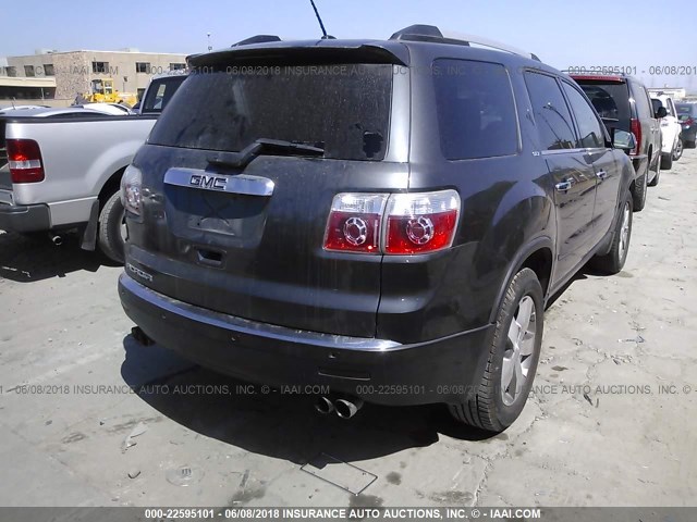 1GKKRRED2CJ328005 - 2012 GMC ACADIA SLT-1 GRAY photo 4