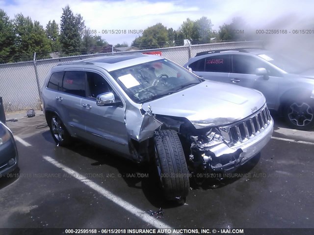 1J4RR6GT1BC558807 - 2011 JEEP GRAND CHEROKEE OVERLAND GRAY photo 1