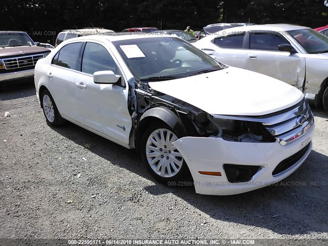 3FADP0L32AR102104 - 2010 FORD FUSION HYBRID WHITE photo 1