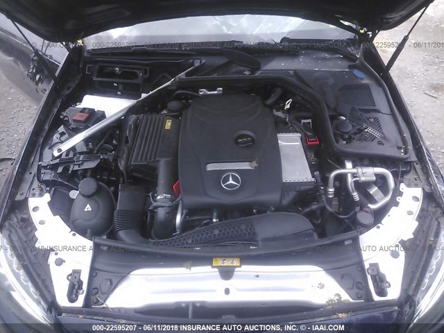 55SWF4KB8FU009455 - 2015 MERCEDES-BENZ C 300 4MATIC BLUE photo 10