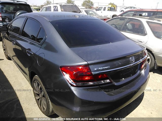 2HGFB2F9XEH530910 - 2014 HONDA CIVIC EXL 灰色 照片 3