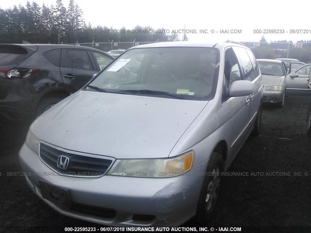 5FNRL18914B036469 - 2004 HONDA ODYSSEY EXL SILVER photo 2