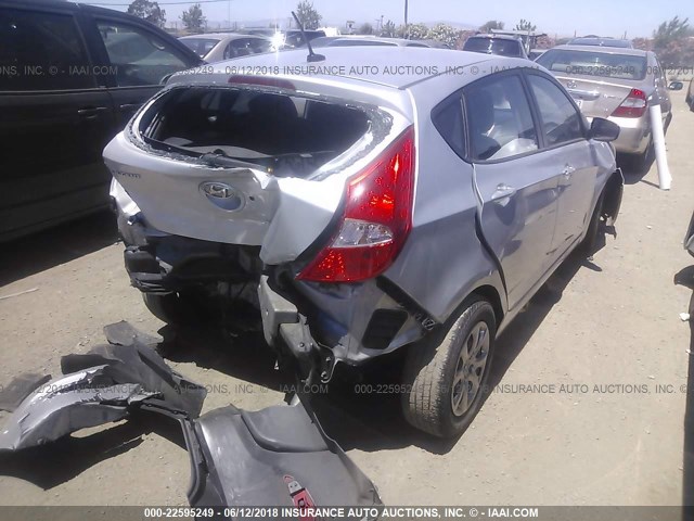 KMHCT5AE5DU079221 - 2013 HYUNDAI ACCENT GLS/GS SILVER photo 4