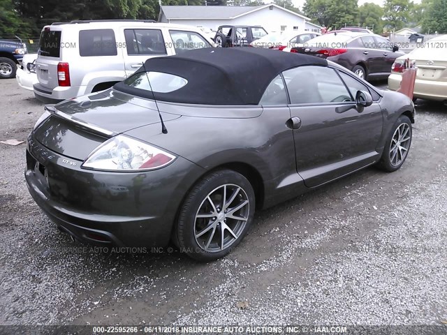 4A37L3ET9BE002407 - 2011 MITSUBISHI ECLIPSE SPYDER GT BROWN photo 4