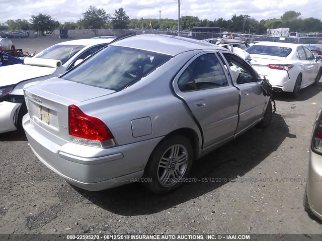 YV1RS592982697794 - 2008 VOLVO S60 2.5T SILVER photo 4
