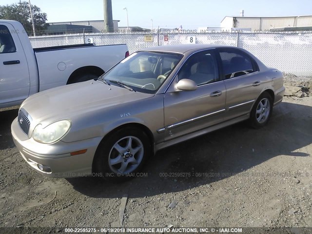 KMHWF35H85A181161 - 2005 HYUNDAI SONATA GLS/LX GOLD photo 2