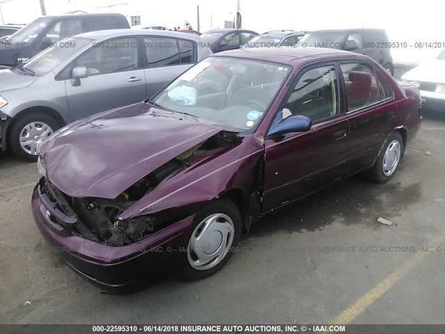 2T1BR18E7WC086040 - 1998 TOYOTA COROLLA VE/CE/LE 勃艮第红 照片 2
