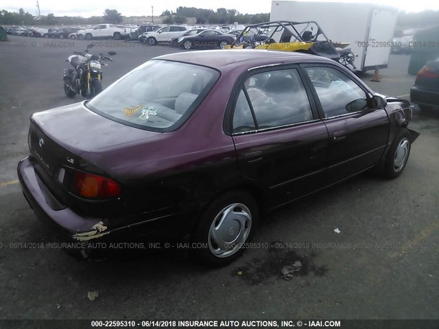 2T1BR18E7WC086040 - 1998 TOYOTA COROLLA VE/CE/LE 勃艮第红 照片 4