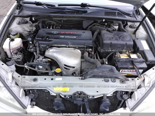 4T1BE32K15U098039 - 2005 TOYOTA CAMRY LE/XLE/SE ვერცხლისფერი ფოტო 10