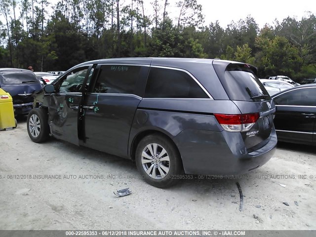 5FNRL5H69GB123358 - 2016 HONDA ODYSSEY EXL GRAY photo 3