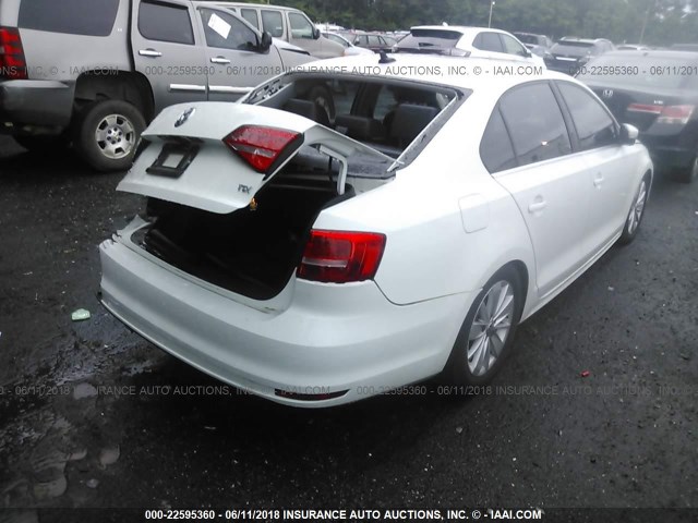 3VWLA7AJ0FM343128 - 2015 VOLKSWAGEN JETTA TDI WHITE photo 4