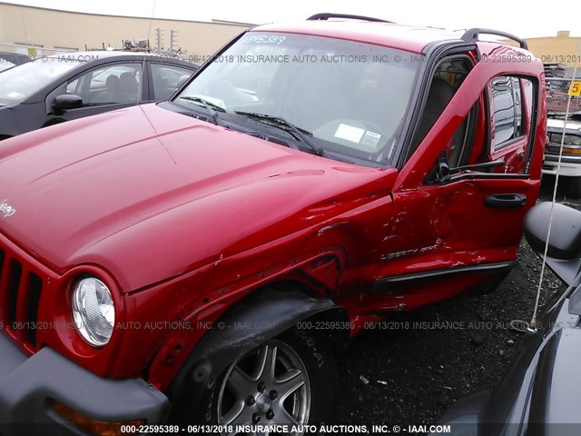 1J4GK48K73W544755 - 2003 JEEP LIBERTY SPORT/FREEDOM წითელი ფოტო 6