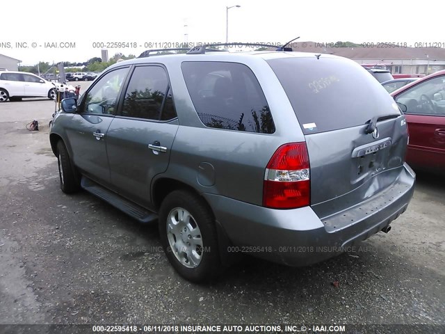 2HNYD18291H518621 - 2001 ACURA MDX GRAY photo 3