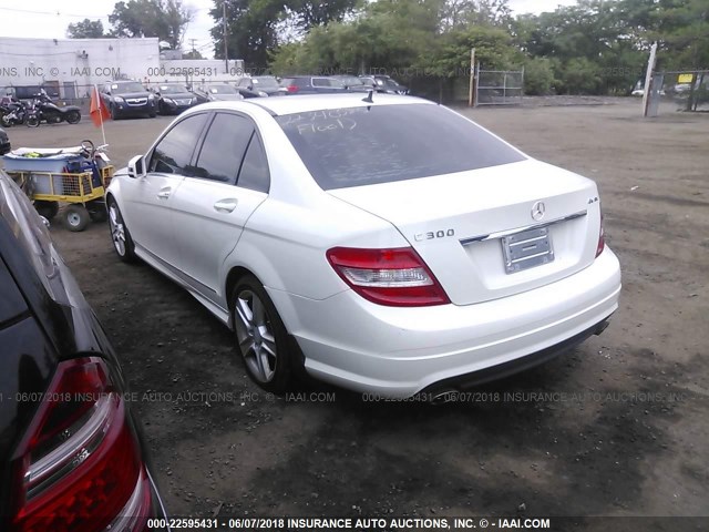 WDDGF8BB1AR088179 - 2010 MERCEDES-BENZ C 300 4MATIC WHITE photo 3