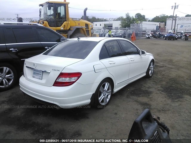 WDDGF8BB1AR088179 - 2010 MERCEDES-BENZ C 300 4MATIC WHITE photo 4