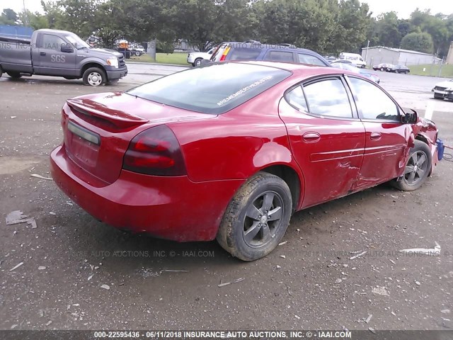 2G2WP552771133645 - 2007 PONTIAC GRAND PRIX RED photo 4